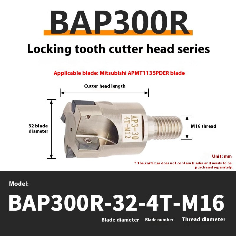 1147-Split BAP300R400R Interchangeable Anti-vibration Bar Locking Tooth Milling Head for APMT1135/1604 Inserts Shandong Denso Pricision Tools Co.,Ltd.